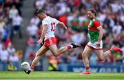 11 September 2021; Darren McCurry of Tyrone in action against Pádraig O'Hora of Mayo during the GAA Football All-Ireland Senior Championship Final match between Mayo and Tyrone at Croke Park in Dublin. Photo by Piaras Ó Mídheach/Sportsfile