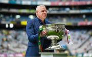 11 September 2021; 1996 Meath captain Tommy Dowd brings out the Sam Maguire Cup before the GAA Football All-Ireland Senior Championship Final match between Mayo and Tyrone at Croke Park in Dublin. Photo by Seb Daly/Sportsfile