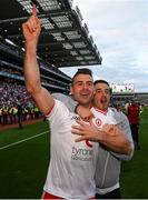 11 September 2021; Darren McCurry and Ronan O'Neill, right, of Tyrone celebrate following the GAA Football All-Ireland Senior Championship Final match between Mayo and Tyrone at Croke Park in Dublin. Photo by Stephen McCarthy/Sportsfile