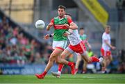 11 September 2021; Aidan O'Shea of Mayo in action against Ronan McNamee of Tyrone during the GAA Football All-Ireland Senior Championship Final match between Mayo and Tyrone at Croke Park in Dublin. Photo by Stephen McCarthy/Sportsfile