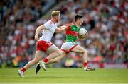 11 September 2021; Conor Loftus of Mayo in action against Frank Burns of Tyrone during the GAA Football All-Ireland Senior Championship Final match between Mayo and Tyrone at Croke Park in Dublin. Photo by Stephen McCarthy/Sportsfile