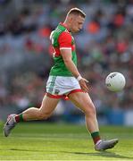 11 September 2021; Ryan O'Donoghue of Mayo kicks a free over the bar during the GAA Football All-Ireland Senior Championship Final match between Mayo and Tyrone at Croke Park in Dublin. Photo by Ray McManus/Sportsfile