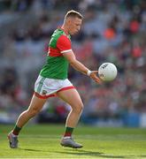 11 September 2021; Ryan O'Donoghue of Mayo kicks a free, over the bar, during the GAA Football All-Ireland Senior Championship Final match between Mayo and Tyrone at Croke Park in Dublin. Photo by Ray McManus/Sportsfile