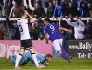 17 September 2021; Sean Boyd of Finn Harps celebrates after scoring his side's third goal during the extra.ie FAI Cup Quarter-Final match between Finn Harps and Dundalk at Finn Park in Ballybofey, Donegal. Photo by Ramsey Cardy/Sportsfile