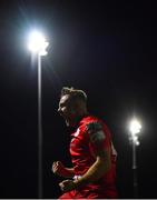 24 September 2021; Georgie Poynton of Shelbourne celebrates after scoring his side's first goal during the SSE Airtricity League First Division match between Cabinteely and Shelbourne at Stradbrook in Blackrock, Dublin. Photo by David Fitzgerald/Sportsfile