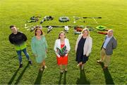 29 September 2021; Mary O'Connor, centre, CEO of the Federation of Irish Sport, with, from left, Ciaran Gallagher, CEO of Gymnastics Ireland, Sinead McNulty, CEO of the Camogie Association, Michelle Carpenter, CEO of Rowing Ireland, and Graham Russell, Head of Sports Unit at Louth County Council, during the launch of the Federation of Irish Sport's 'Sport Matters Campaign' to highlight their 2022 Pre-Budget Submission at Sport Ireland Campus in Dublin. Photo by Matt Browne/Sportsfile