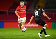 25 September 2021; Dan Goggin of Munster in action against Curwin Bosch of Cell C Sharks during the United Rugby Championship match between Munster and Cell C Sharks at Thomond Park in Limerick. Photo by Seb Daly/Sportsfile