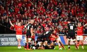 25 September 2021; Spectators watch the action during the United Rugby Championship match between Munster and Cell C Sharks at Thomond Park in Limerick. Photo by Seb Daly/Sportsfile