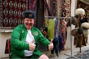 8 October 2021; Republic of Ireland supporter Paddy Hegarty, from Wexford, in Baku, ahead of their team's FIFA World Cup 2022 Qualifier against Azerbaijan on Saturday. Photo by Stephen McCarthy/Sportsfile