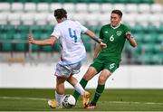 8 October 2021; Conor Coventry of Republic of Ireland in action against Kevin D'Anzico of Luxembourg during the UEFA European U21 Championship Qualifier match between Republic of Ireland and Luxembourg at Tallaght Stadium in Dublin.  Photo by Sam Barnes/Sportsfile