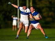 9 October 2021; Ciarán Kilkenny of Castleknock in action against Eoin Adamson of St Vincent's during the Go Ahead Dublin County Senior Club Football Championship Group 2 match between Castleknock and St Vincent's at Naul in Dublin. Photo by David Fitzgerald/Sportsfile