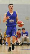 9 October 2021; Kev Hughes of DCU St Vincent's during the InsureMyVan.ie Men's Super League North Conference match between DCU St Vincent's and Griffith College Templeogue at DCU Sports Complex in Dublin. Photo by Daniel Tutty/Sportsfile