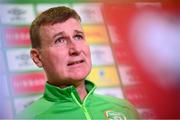 11 October 2021; Manager Stephen Kenny during a Republic of Ireland press conference at the FAI Headquarters in Abbotstown, Dublin. Photo by Stephen McCarthy/Sportsfile