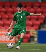 19 October 2021; Eoin Sheeran of Republic of Ireland during the Victory Shield match between Wales and Republic of Ireland at Seaview in Belfast. Photo by Ramsey Cardy/Sportsfile
