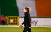 21 October 2021; Republic of Ireland sports scientist Kate Keaney before the FIFA Women's World Cup 2023 qualifier group A match between Republic of Ireland and Sweden at Tallaght Stadium in Dublin. Photo by Stephen McCarthy/Sportsfile