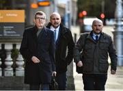 3 November 2021; Chairman of the IABA Ciarán Kirwan, left, and CEO Fergal Carruth, right, arrive at the Dáil Éireann in Dublin to appear before the Joint Oireachtas Committee on Tourism, Culture, Arts, Sport, Gaeltacht and Media. Photo by David Fitzgerald/Sportsfile