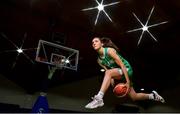 5 November 2021; (EDITORS NOTE: A special effects camera filter was used for this image.) Irish international Dayna Finn at the National Basketball Arena for the announcement that TG4 will broadcast Ireland's home FIBA EuroBasket Qualifiers this November. Photo by Brendan Moran/Sportsfile