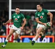 13 November 2021; James Lowe of Ireland supported by Hugo Keenan during the Autumn Nations Series match between Ireland and New Zealand at Aviva Stadium in Dublin. Photo by David Fitzgerald/Sportsfile