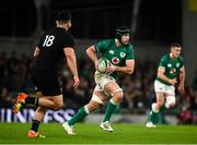 13 November 2021; Caelan Doris of Ireland during the Autumn Nations Series match between Ireland and New Zealand at Aviva Stadium in Dublin. Photo by David Fitzgerald/Sportsfile