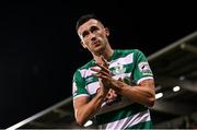 19 November 2021; Aaron Greene of Shamrock Rovers acknowledges supporters after being substituted during the SSE Airtricity League Premier Division match between Shamrock Rovers and Drogheda United at Tallaght Stadium in Dublin. Photo by Stephen McCarthy/Sportsfile