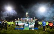 19 November 2021; Shamrock Rovers captain Ronan Finn and team-mates celebrate with the SSE Airtricity League Premier Division trophy after the SSE Airtricity League Premier Division match between Shamrock Rovers and Drogheda United at Tallaght Stadium in Dublin. Photo by Stephen McCarthy/Sportsfile