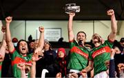 28 November 2021; Loughmore/Castleiney captain Noel McGrath, centre, lifts the cup alongside his brothers John, left, and Brian during the Tipperary County Senior Club Hurling Championship Final Replay match between Thurles Sarsfields and Loughmore/Castleiney at Semple Stadium in Thurles, Tipperary. Photo by Harry Murphy/Sportsfile
