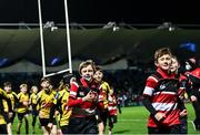 27 November 2021; Action from the Bank of Ireland Half-Time Minis between Ashbourne RFC and Wicklow RFC at the United Rugby Championship match between Leinster and Ulster at the RDS Arena in Dublin. Photo by David Fitzgerald/Sportsfile