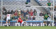27 July 2013; Michael Newman, Meath, scores his side's second goal from a penalty past Tyrone goalkeeper Pascal McConnell. GAA Football All-Ireland Senior Championship, Round 4, Meath v Tyrone, Croke Park, Dublin. Picture credit: Stephen McCarthy / SPORTSFILE