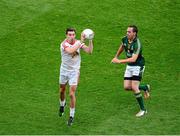 27 July 2013; Ciaran McGinley, Tyrone, in action against graham Reilly, Meath. GAA Football All-Ireland Senior Championship, Round 4, Meath v Tyrone, Croke Park, Dublin. Picture credit: Ray McManus / SPORTSFILE