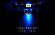 11 December 2021; A general view of the M&S Bank Arena in Liverpool ahead of the Matchroom Boxing card headlined by Conor Benn defending his WBA Continental Welterweight Title against former World Champion Chris Algieri and Katie Taylor defending her Undisputed Lightweight World Titles against WBA Mandatory Challenger Firuza Sharipova. Photo by Stephen McCarthy/Sportsfile