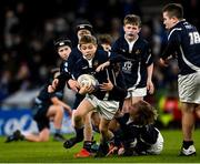 11 December 2021; Action from Portlaoise RFC against Navan RFC during the Bank of Ireland Half-Time Minis at the Heineken Champions Cup Pool A match between Leinster and Bath at Aviva Stadium in Dublin. Photo by Harry Murphy/Sportsfile