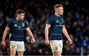 11 December 2021; Garry Ringrose, left, and Ciarán Frawley of Leinster during the Heineken Champions Cup Pool A match between Leinster and Bath at Aviva Stadium in Dublin. Photo by Brendan Moran/Sportsfile