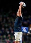 11 December 2021; Rónan Kelleher of Leinster during the Heineken Champions Cup Pool A match between Leinster and Bath at Aviva Stadium in Dublin. Photo by Brendan Moran/Sportsfile