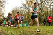 12 December 2021; Donal Devane of Ireland competing in the U23 Men's 8000m during the SPAR European Cross Country Championships Fingal-Dublin 2021 at the Sport Ireland Campus in Dublin. Photo by Seb Daly/Sportsfile