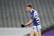 18 December 2021; Darragh Kirwan of Naas celebrates after scoring his side's first goal during the AIB Leinster GAA Football Senior Club Championship Semi-Final match between Shelmaliers and Naas at Croke Park in Dublin. Photo by Seb Daly/Sportsfile