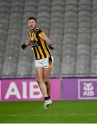 18 December 2021; Eoghan Nolan of Shelmaliers celebrates scoring a late free during the AIB Leinster GAA Football Senior Club Championship Semi-Final match between Shelmaliers and Naas at Croke Park in Dublin. Photo by Ray McManus/Sportsfile
