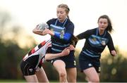 18 December 2021; Alex O'Connor of Navan RFC in action against Enniscorthy RFC during the Bank of Ireland Leinster Rugby U16 Girls' Plate Final match between Navan RFC and Enniscorthy RFC at Carlow IT in Carlow. Photo by Matt Browne/Sportsfile