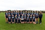 18 December 2021; The Navan RFC squad before the Bank of Ireland Leinster Rugby U16 Girls' Plate Final match between Navan RFC and Enniscorthy RFC at Carlow IT in Carlow. Photo by Matt Browne/Sportsfile