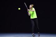 3 January 2022; Kate Gardiner during the Senior Womens Singles Final match against Aisling O'Connor during the Shared Access National Indoor Tennis Championships 2022 at David Lloyd Riverview in Dublin. Photo by Sam Barnes/Sportsfile