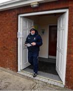 15 January 2022; Wicklow manager Colin Kelly leaves the dressing-room ahead of the O'Byrne Cup Group B match between Laois and Wicklow at Crettyard GAA Club in Laois. Photo by Daire Brennan/Sportsfile