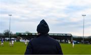 15 January 2022; A supporter watches on during the O'Byrne Cup Group B match between Laois and Wicklow at Crettyard GAA Club in Laois. Photo by Daire Brennan/Sportsfile