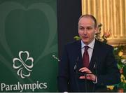 4 February 2022; An Taoiseach Micheál Martin TD during the Paralympics Ireland Tokyo 2020 Awards at Dublin Castle in Dublin. Photo by David Fitzgerald/Sportsfile