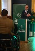 4 February 2022; An Taoiseach Micheál Martin TD during the Paralympics Ireland Tokyo 2020 Awards at Dublin Castle in Dublin. Photo by David Fitzgerald/Sportsfile