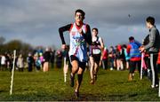 6 February 2022; Arturo Martinez Sanchez of Colaiste Chiaran Summerhill Athlone, Roscommon, on his way to winning the intermediate boys event during the Irish Life Health Connacht Schools Cross Country at Bushfield in Loughrea, Galway. Photo by Ben McShane/Sportsfile