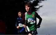 6 February 2022; John Miney of Moyne Community School, Longford, competing in the intermediate boys event during the Irish Life Health Connacht Schools Cross Country at Bushfield in Loughrea, Galway. Photo by Ben McShane/Sportsfile