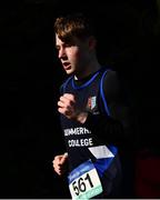6 February 2022; Daniel Oates of Summerhill College Sligo competing in the intermediate boys event during the Irish Life Health Connacht Schools Cross Country at Bushfield in Loughrea, Galway. Photo by Ben McShane/Sportsfile