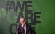 7 February 2022; FAI chairman Roy Barrett during the official launch of the FAI Strategy 2022-2025 at HBV Studios in Dublin. Photo by Stephen McCarthy/Sportsfile