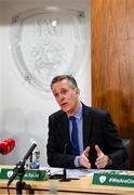 8 February 2022; FAI chief executive Jonathan Hill during the FAI Strategy 2022-2025 media briefing at the FAI Headquarters in Abbotstown, Dublin. Photo by Harry Murphy/Sportsfile