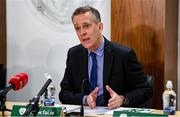 8 February 2022; FAI chief executive Jonathan Hill during the FAI Strategy 2022-2025 media briefing at the FAI Headquarters in Abbotstown, Dublin. Photo by Harry Murphy/Sportsfile