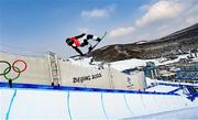 9 February 2022; Liam Tourki of France during the Men's Snowboard Halfpipe Qualification event on day five of the Beijing 2022 Winter Olympic Games at Genting Snow Park in Zhangjiakou, China. Photo by Ramsey Cardy/Sportsfile
